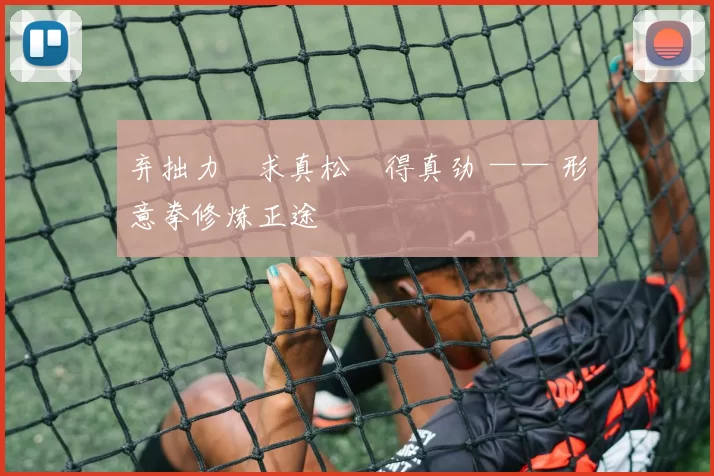 弃拙力・求真松・得真劲 —— 形意拳修炼正途