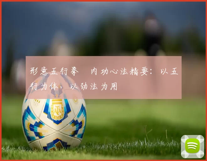 形意五行拳・内功心法精要：以五行为体，以劲法为用